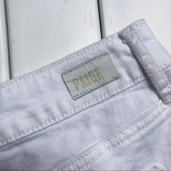 PAIGE Afia Denim Mini Skirt in Crisp White 31 NWT - Picture 7 of 8